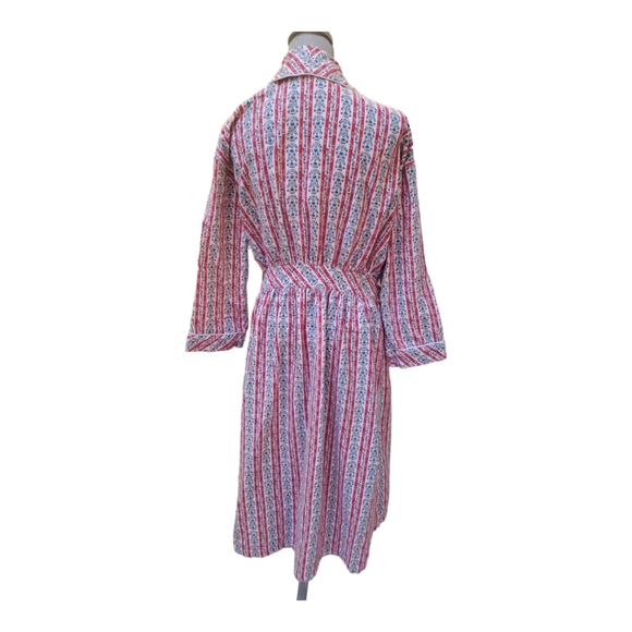 Lanz Vintage Tyrolean Cotton Flannel Robe Size Medium M - Picture 4 of 9